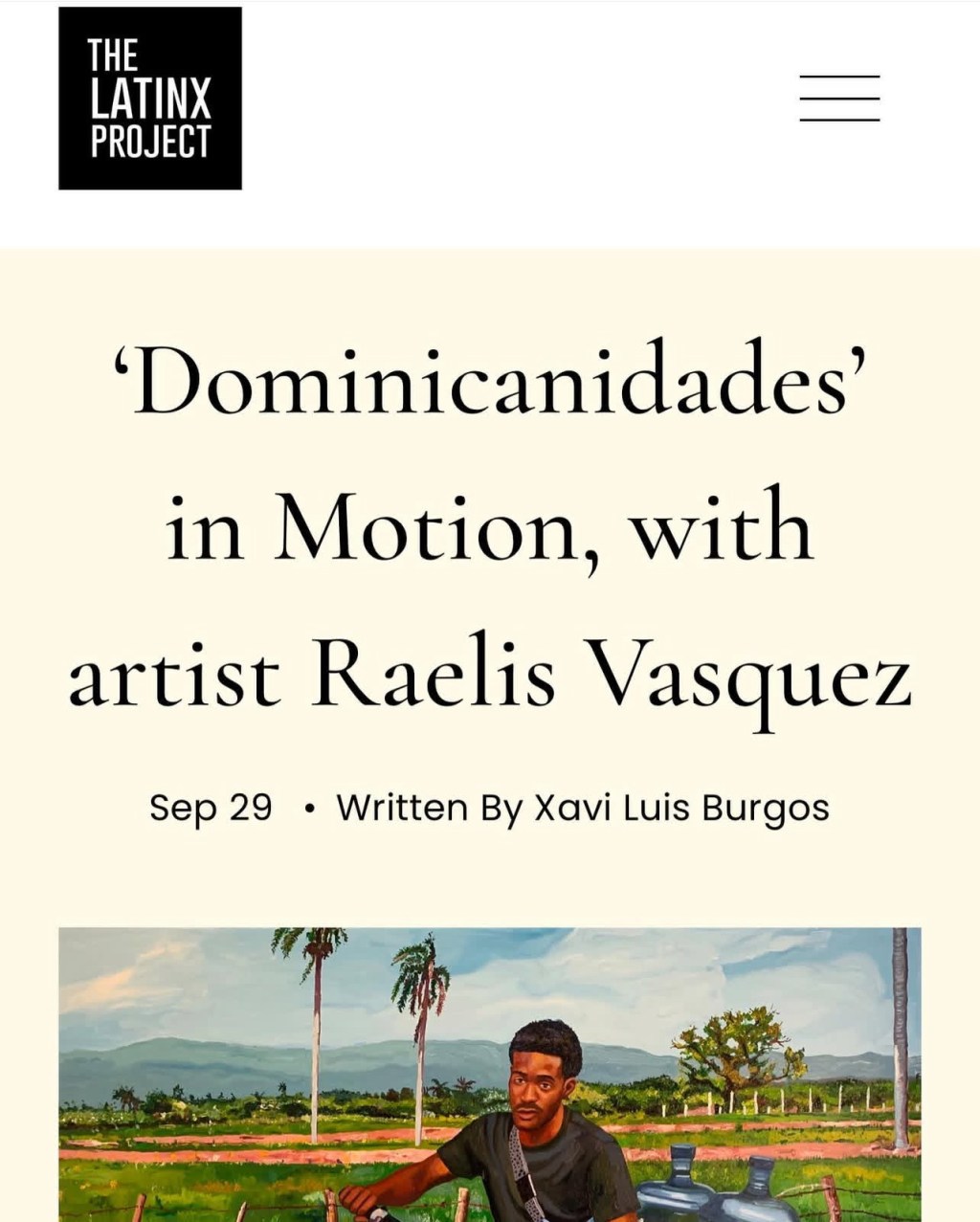 “Dominicanidades in Motion” (Art analysis and Interview)